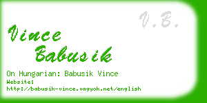 vince babusik business card